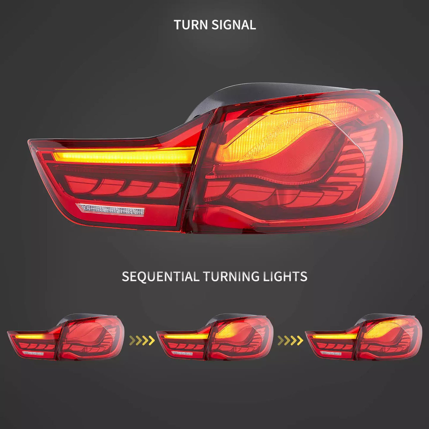 14-20 BMW 4 Series F32 F33 F36 / M4 F82 F83 Tail Lights Vland With LED GTS Style