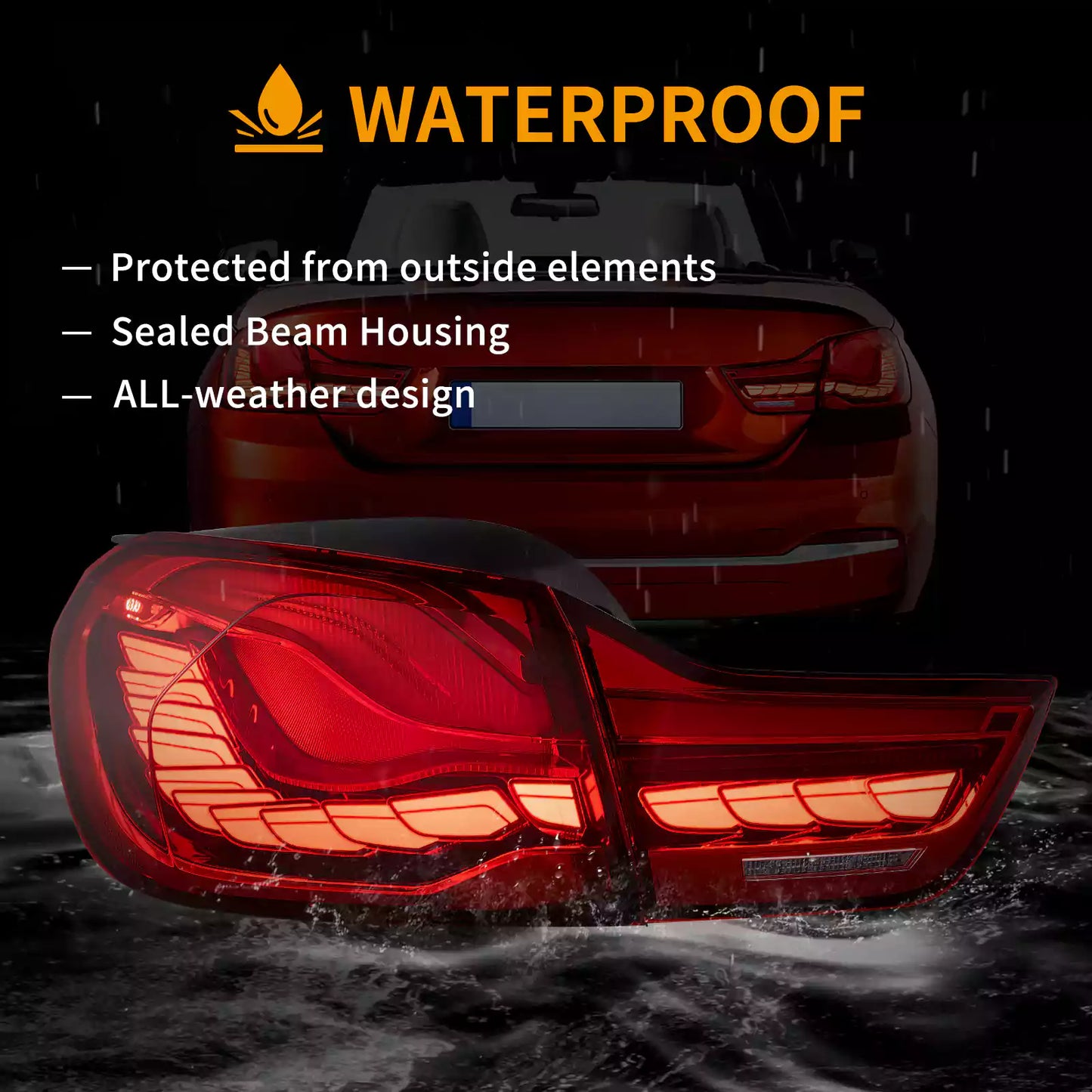 14-20 BMW 4 Series F32 F33 F36 / M4 F82 F83 Tail Lights Vland With LED GTS Style