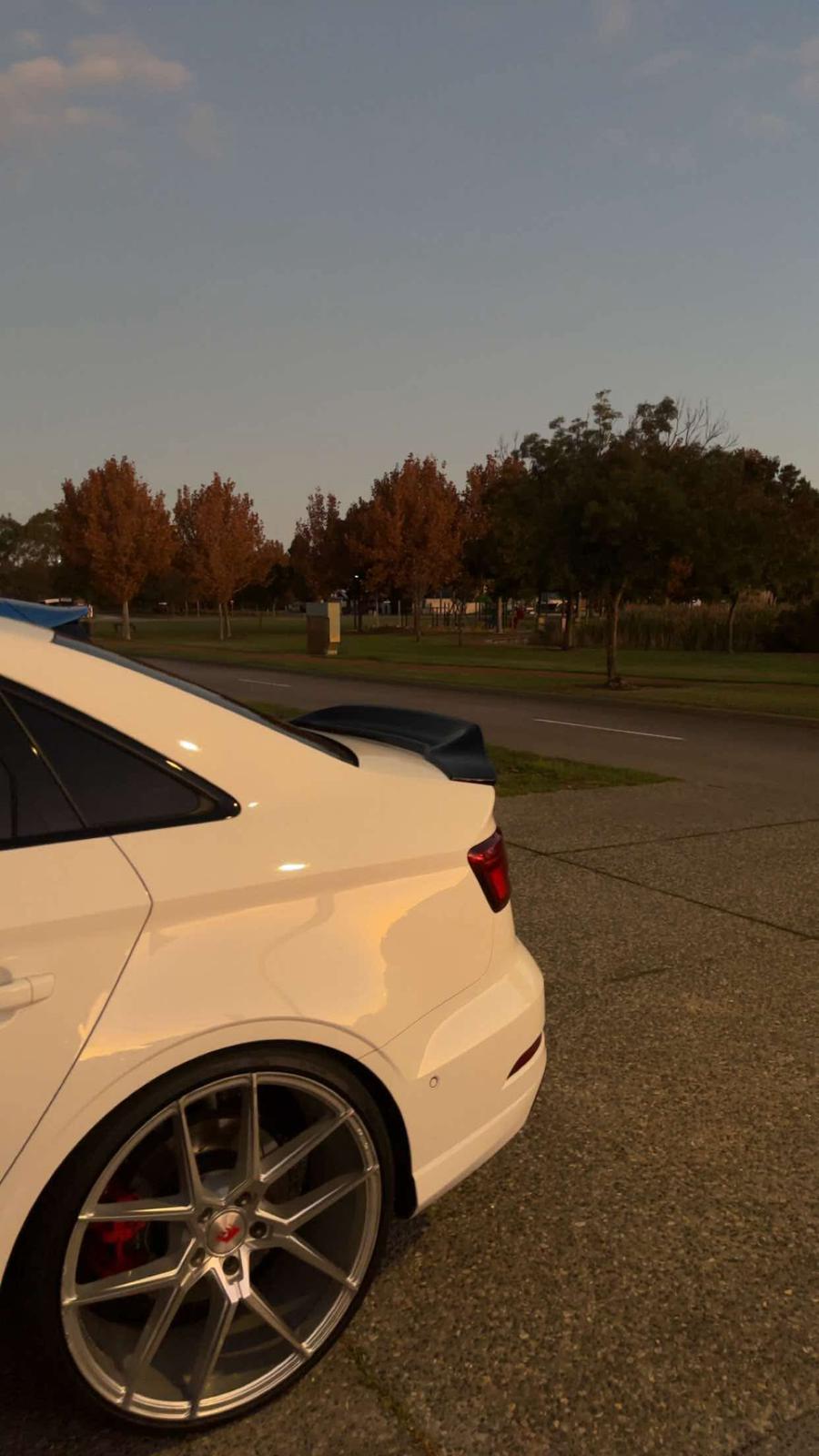 GLOSS BLACK 2014-2020 AUDI A3(8V) Sedan R Style Rear Spoiler