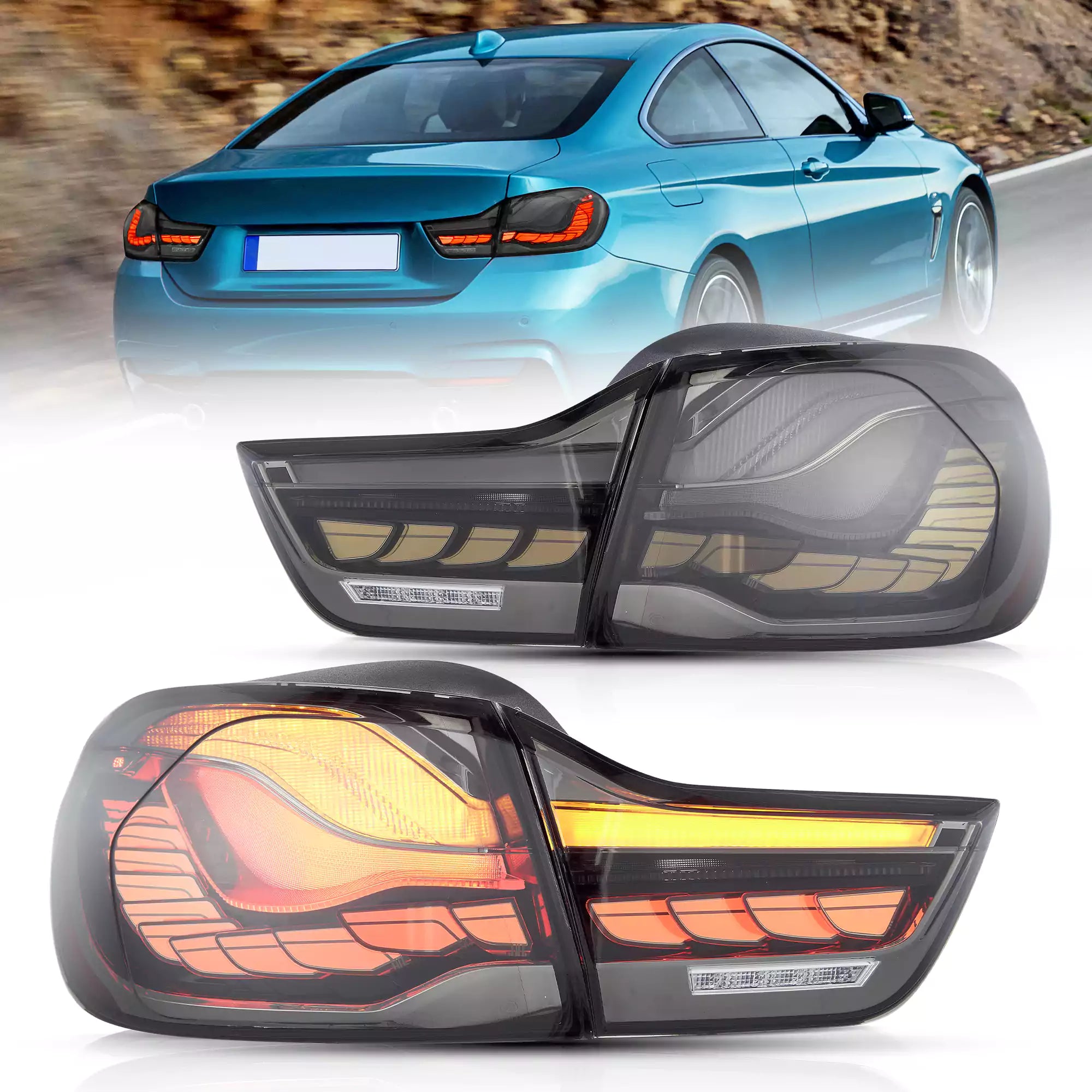 14-20 BMW 4 Series F32 F33 F36 / M4 F82 F83 Tail Lights Vland With LED GTS Style