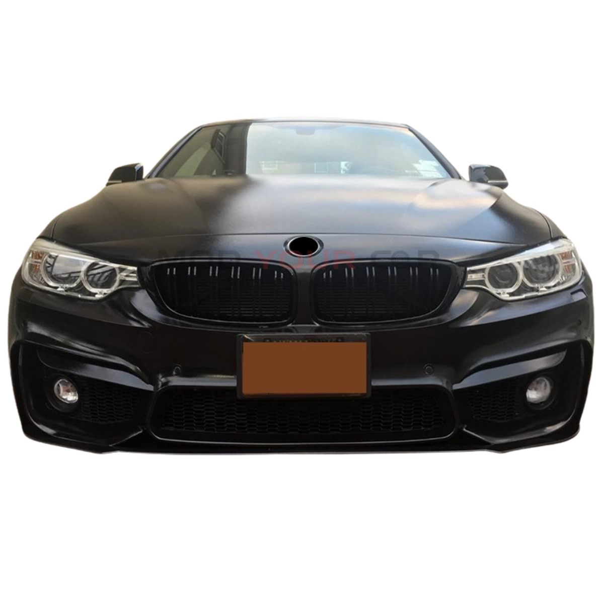 2014-2020 BMW 4 Series F32 Front Grille (No Logo) – Gloss Black Dual Slat Design