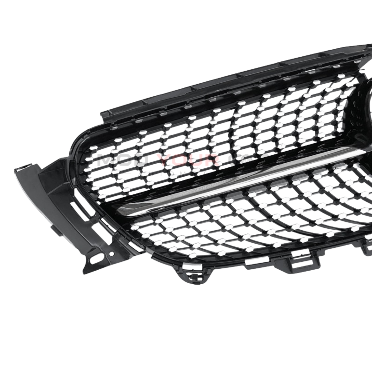 2017–2023 Mercedes-Benz E-Class W213 Diamond Panamericana Style Front Grille (Gloss Black)
