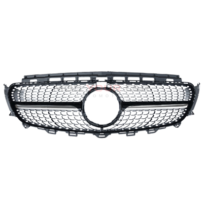 2017–2023 Mercedes-Benz E-Class W213 Diamond Panamericana Style Front Grille (Gloss Black)