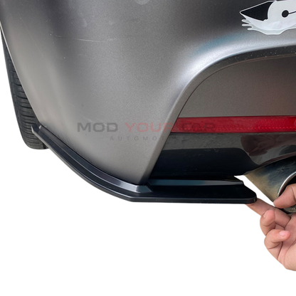 2012-2018 BMW 3 Series F30 Rear Side Splitters – Gloss Black ABS Material
