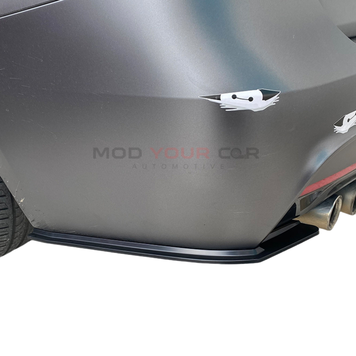 2012-2018 BMW 3 Series F30 Rear Side Splitters – Gloss Black ABS Material