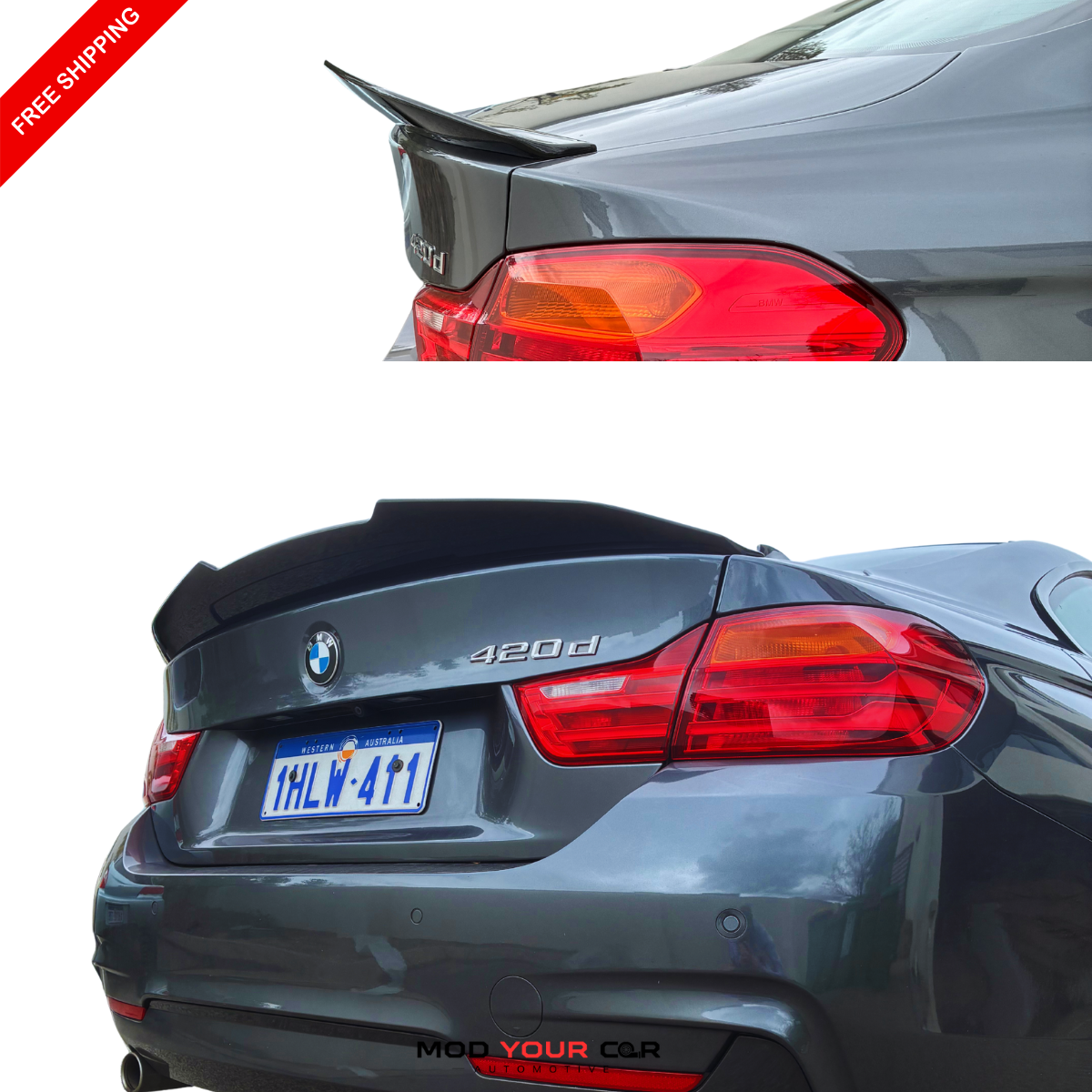 2014-2020 BMW 4 Series 2  Doors F32 PSM Style Rear  Spoiler