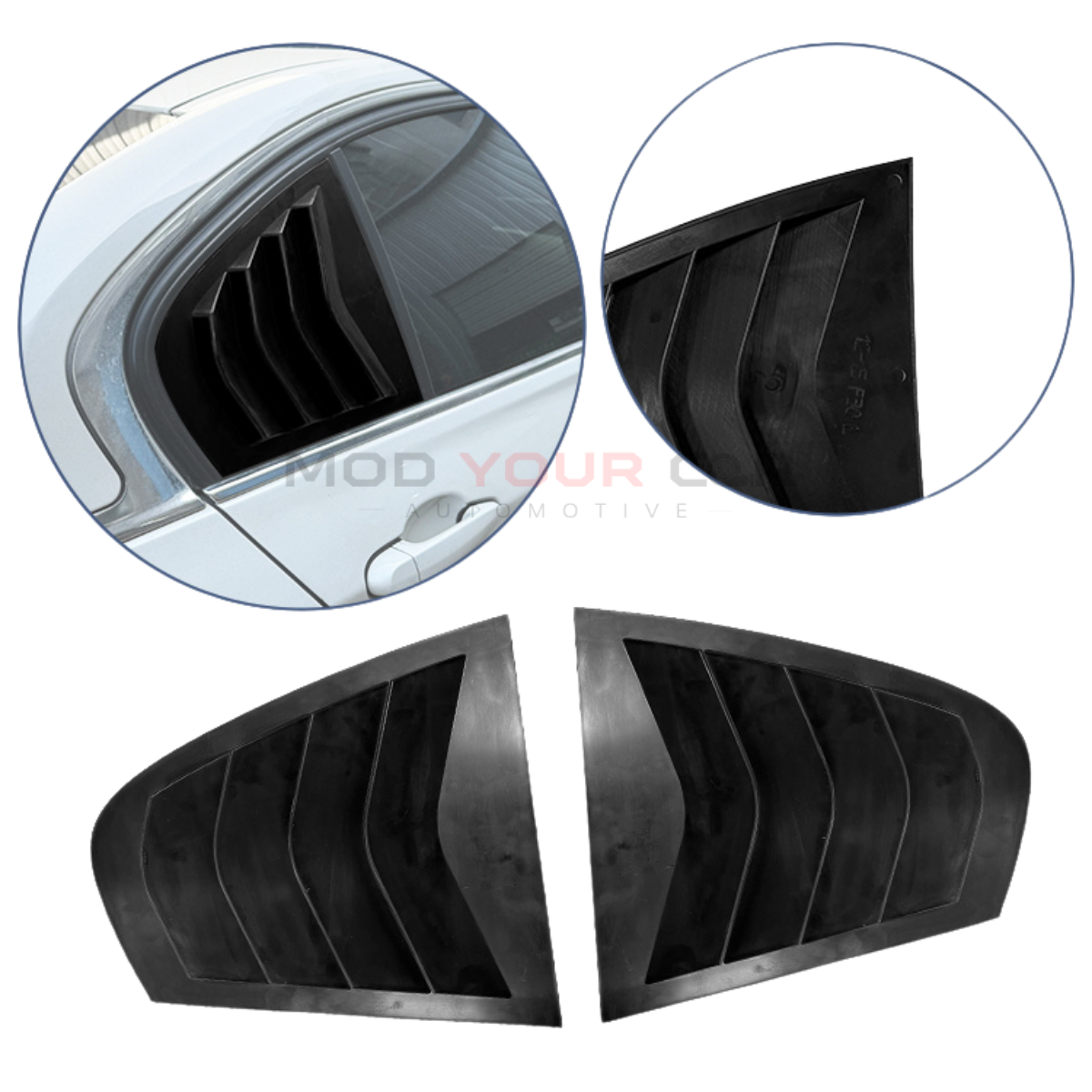 2012-2015 BMW 3 Series F30 Rear Window Louver Trim – Gloss Black ABS