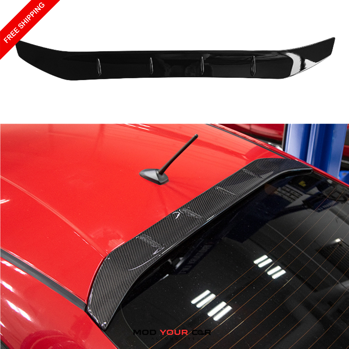 2012-2020 Subaru BRZ Roof Spoiler – Gloss Black ABS Material
