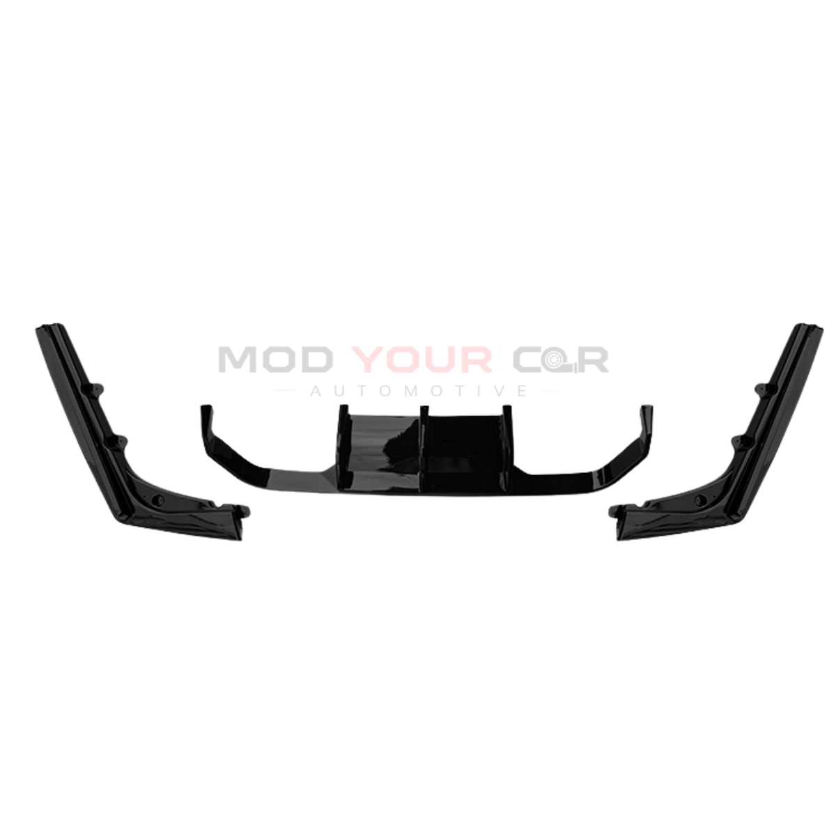 2014-2020 BMW F80 M3 / F82 M4 V Style Rear Diffuser with Side Splitters – Gloss Black ABS