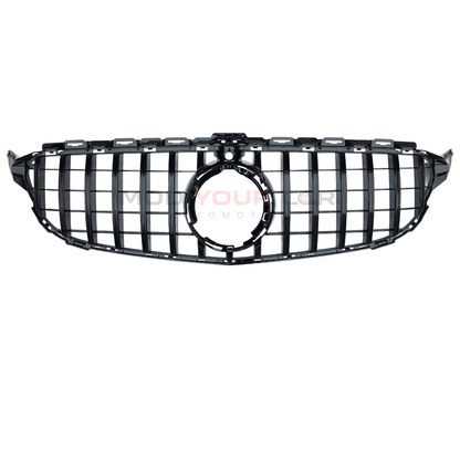 2019–2021 Mercedes-Benz C-Class W205 GTR Panamericana Style Front Grille (Gloss Black)