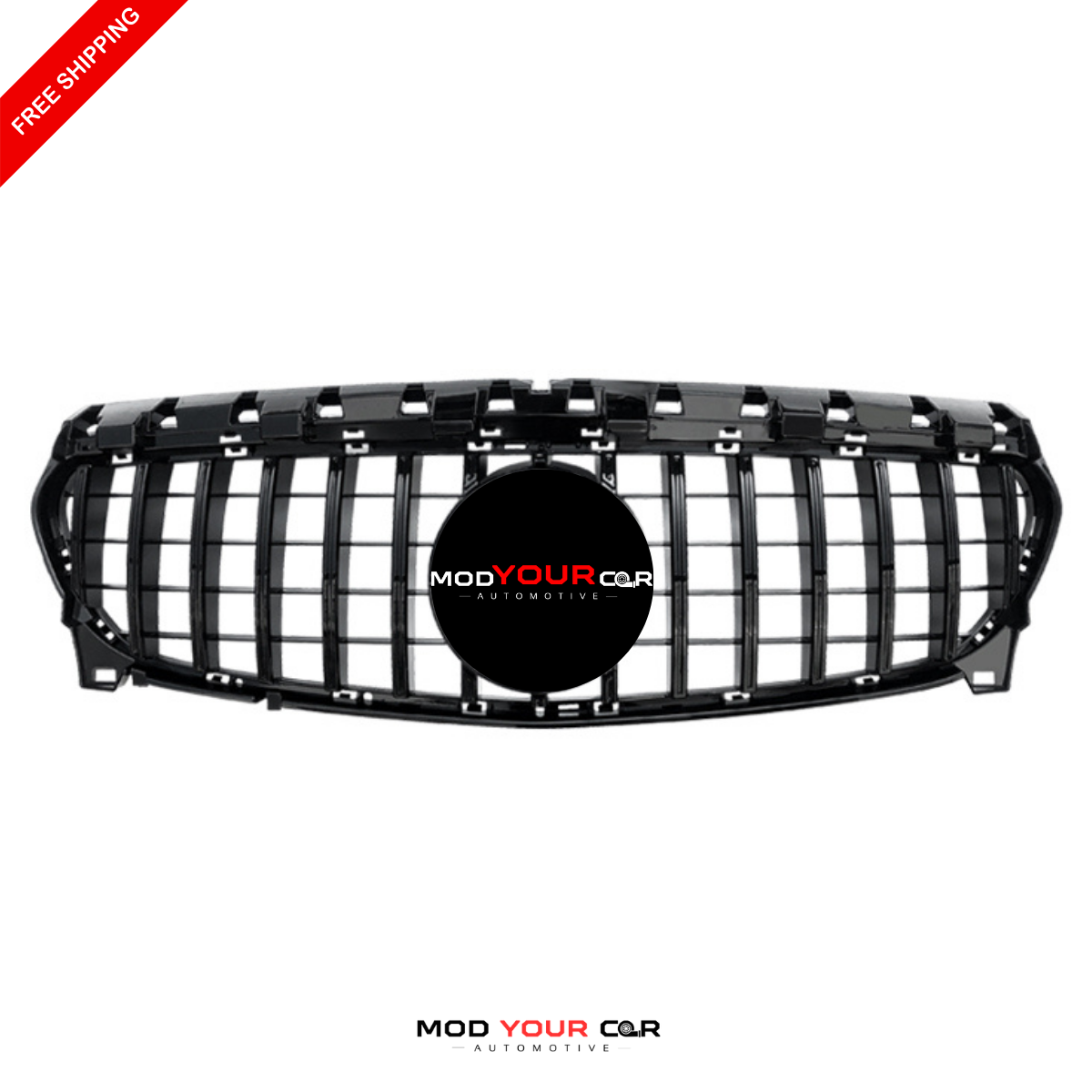 2015–2019 Mercedes-Benz CLA-Class C117 GTR Panamericana Style Front Grille (Gloss Black)