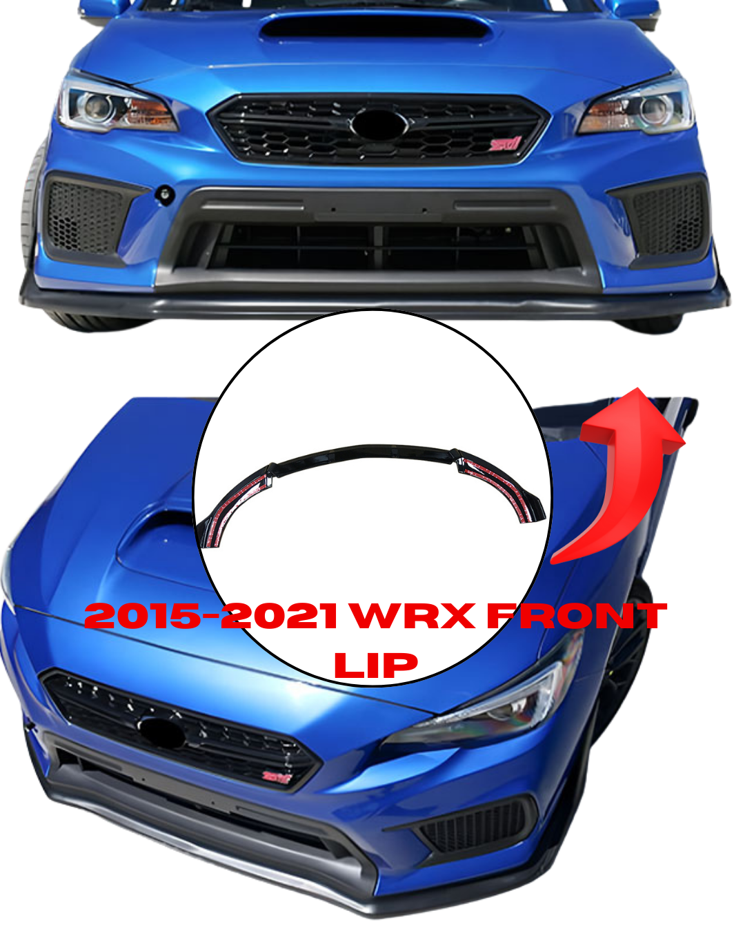 Front Lip for Subaru WRX STi CS Style JDM 2015-2021