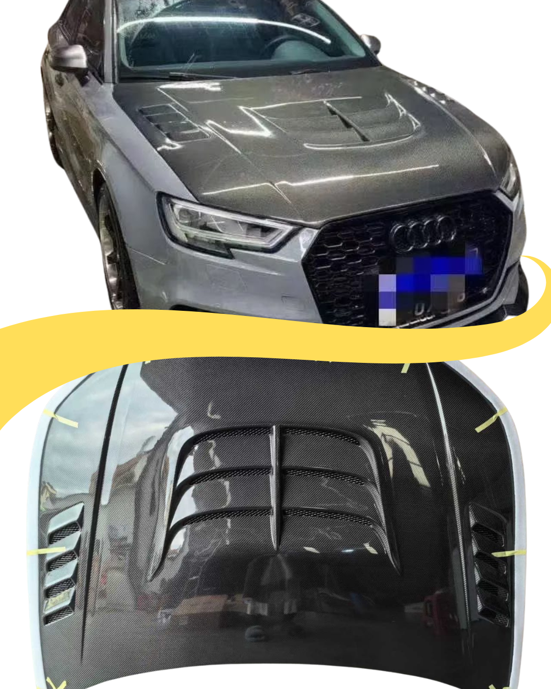 Carbon Fiber Hood for Audi A3 B8 S3 RS3 2013-2020