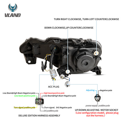 2012-2021 Vland frs/brz/86 Headlights With Dual Beam Projector