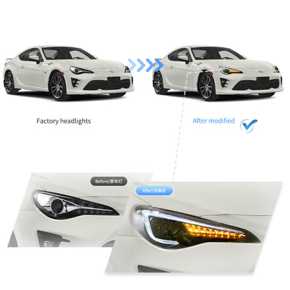 2012-2021 Vland frs/brz/86 Headlights With Dual Beam Projector