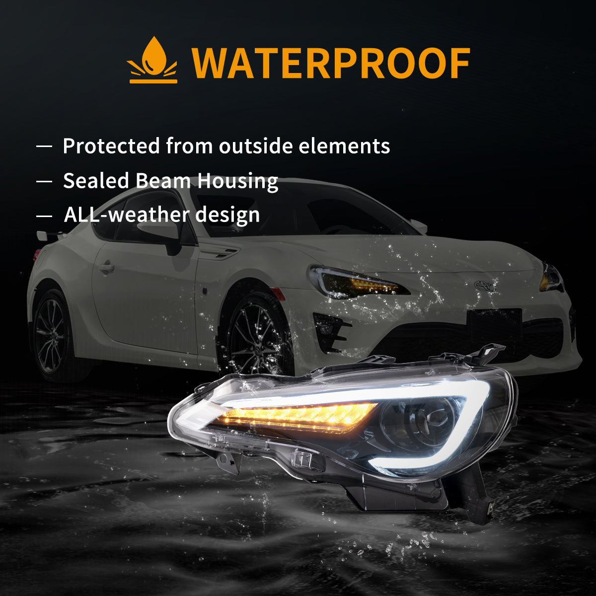 2012-2021 Vland frs/brz/86 Headlights With Dual Beam Projector