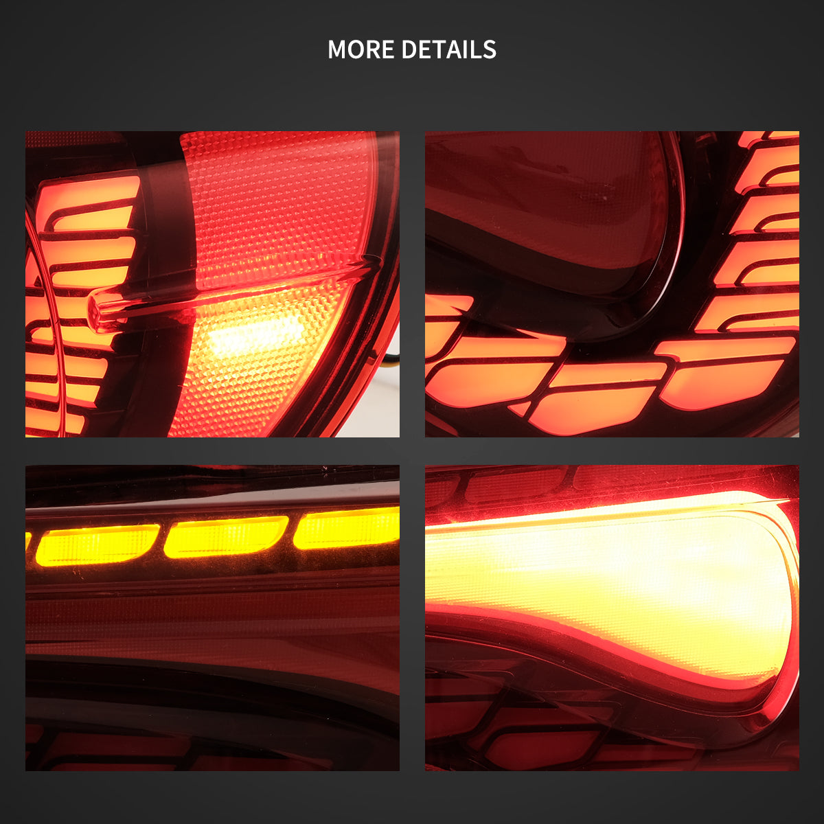 12-20 Toyota 86 GT86 FT86 13-20 Subaru BRZ 13-20 Scion FR-S Vland LED Tail Lights [Dragon Style]
