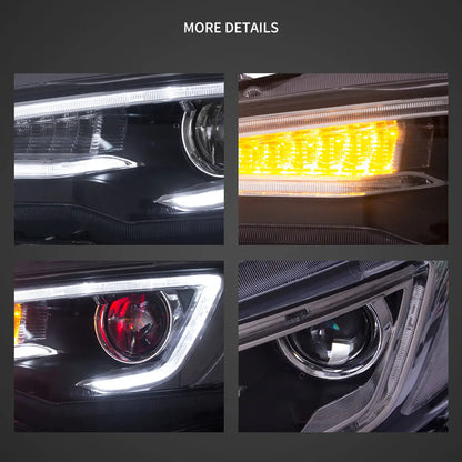 Vland 2008-2017 Mitsubishi Lancer Evo X Headlights With Dual Beam Projector